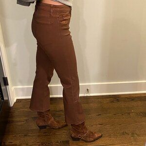 Brown Wax Cropped Jeans | Joes jeans